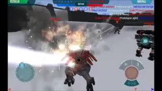 War Robots New Moon Base Map and Pulse Weapons, 1.458m Damage!