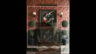 Dark Gothic Romance Art Print &ndash; Mistress With A Monster Wall Decor, Surreal Fantasy Illustration,...