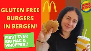 First ever Gluten Free Big Mac & Whopper | GF Burgers in Bergen, Norway!!