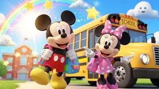 Mickey and Minnie Ride the School Bus! 🚌 | Fun Cartoon for Kids