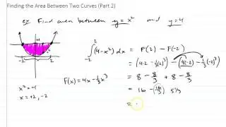 Area Between Two Curves Part 2