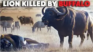 Lion Killed by Buffalo #lion