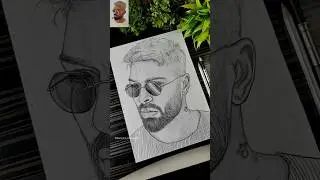 Hardik Pandya Drawing 🔥 New Hairstyle Look🔥✍️Asia Cup 2025 #shorts #hardikpandya #drawing #asiacup