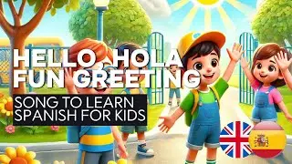 Hello, Hola! Fun Bilingual Song for Kids | Learn English to Spanish Greetings