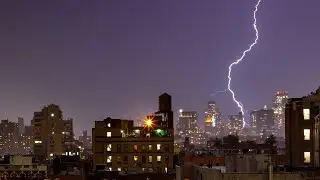 NYC LIVE Epic Lightning & Thunderstorms over New York City Evening of August 11, 2021