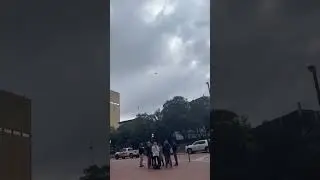 Helicopters Circle Site of Large Explosion in Downtown Fort Worth