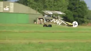 Triplane first full stop landing
