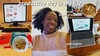 Study Vlog 📚 VERY productive day in my life : Biomed Student, internship 