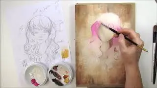 Art Journal Cover Flower Girl