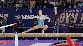 Angelina Melnikova from Russia wins GOLD 🥇 - 13,500 Beam Final (5.6 D) -  Paris World Cup 2025