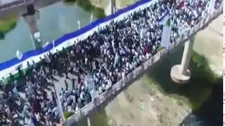 YSRCP President YS Jagan Convoy in Vijayawada drone camera shots | adurus