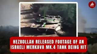 A tank being hit by an Almas ATGM near the town of Zar'it in northern Israel