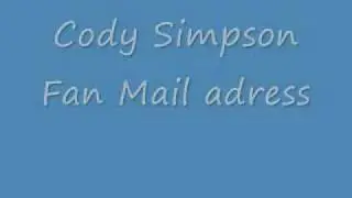 Cody simpson fan mail adress.wmv