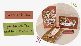 Mein Swap f&uuml;r die Weihnachtsfeier - Verpackung f&uuml;r Tee, Merci & ein kleines K&auml;rtchen - Stampin&acute; Up!