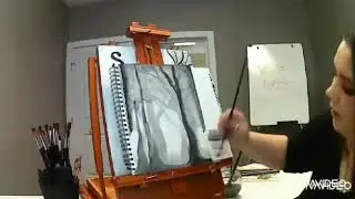 stettlerlocal.com TV with SASART how to paint a black and white tree scene hyperlapse #stettlerab
