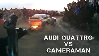 Audi Quattro Группы B сбивает оператора!