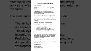 The PERFECT COVER LETTER Example for 2025! GET HIRED FAST! #coverletter #hiringmanager