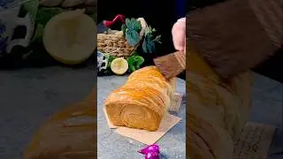 Rustic Version of The Viral Croissant Loaf Bread! #food #cooking #art #homemade #viral #recipe