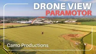 Drone View &ndash; Paramotor Takeoff and Flight