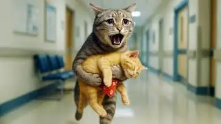 Ginger Kitten Fought a Snake to Save His Friend 🐍 Mama Cat Built a Miracle with Rice Balls 🍙