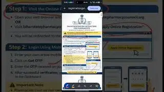 Bihar pharmacist registration and renewal instruction ya process 2026