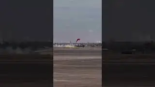 NASA aircraft touches down with flames without landing gear in Texas.