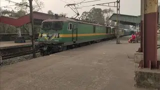 WAG 9 green hulk goods train passing 