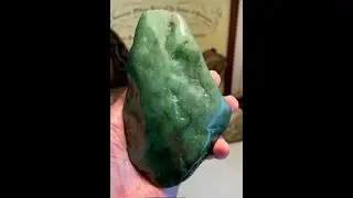 Apple Green Big Sur Jade Paleo Story Stone Mammoth and Face Effigy