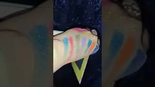 Makeup swatches - Lethal cosmetics, Adventure time, Candy kingdom pressed powder palette