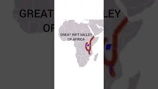 Great rift Valley of Africa in map