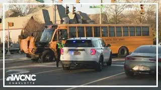 Two hurt in CMS school bus crash