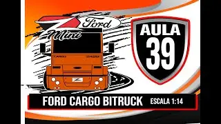 PRODU&Ccedil;&Atilde;O MINIATURA CAMINH&Atilde;O FORD CARGO BITRUCK CARGA SECA 4 EIXO ESC. 1:14 - VIDEO 39