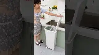 3 Layer Kitchen Waste Bin with Wheels #shortsyoutube #kitchengadgets