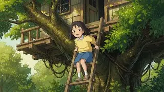 A Peaceful Day in Our Tree House: Making Tea Above the Ground | Ghibli-Style Video