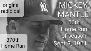 MICKEY MANTLE hits HR #370 and 50th of Season 1961