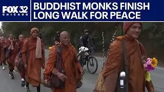 Buddhist monks complete cross-country 'Walk for Peace'