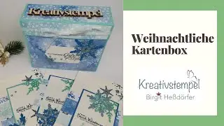 Weihnachtliche Kartenbox Tutorial Kreativstempelbox November 2020