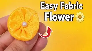 Easy Fabric Flower Making at Home | DIY Flower Craft for Decoration | Step by Step Tutorial