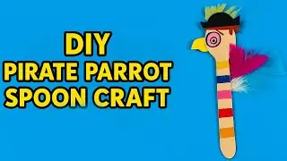 DIY Pirate Parrot Spoon Craft &ndash; Fun & Easy Kids Craft! 🏴&zwj;☠️ #diy #craft #craftyfun #kids