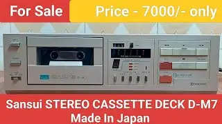 Sansui STEREO CASSETTE DECK D-M7 Made In Japan Nice Sound Quality Contact number - 8750424840