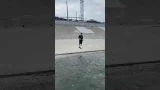 First to flip the LA river 👀 #LAriver #losangeles #parkour #flips