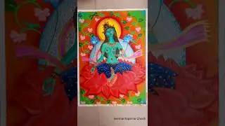 Green Tara: The Female Buddha #artwork #art #painting #buddhism #artist #jin
