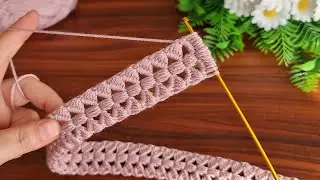 Amazing!..  😇 Very easy.. Tunisian crochet bag handle model explanation. Hair band, belt model