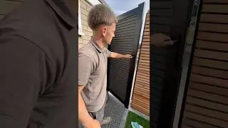 Gate changed, first impressions upgraded 🔥 #gate #landscape #modern #homeimprovement #howto #foryou