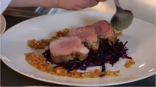 Biocoop : Recette de chou rouge confit & mignon de porc &agrave; la graine de moutarde