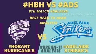 HBH VS ADS, BIG BASH T20 MATCH | HOBART VS ADELAIDE DREAM 11 TEAMS| PREDICTION, ANALYSIS, DREAM TEAM