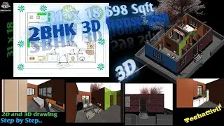 31 X 18 2BHK HOUSE 598 SQFT | HOUSE PLAN WITH 3D DESIGN & COST DETAIL| 3D ROOM VIEW | 2D & 3D CREAT