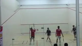 Singapore vs Indonesia mens doubles for Southeast Asian cup squash championship