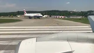 SWISS Helvetic Embraer E195-E2 E295 engine start and take off Z&uuml;rich in HDR - Engine howling