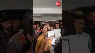 #alluarjun consoles devastated wife Sneha after the arrest & before leaving for the police station
